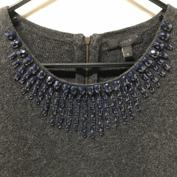 J. Crew Jeweled Starburst Wool/Rabbit Hair Blend Sweater - Picture 7 of 16